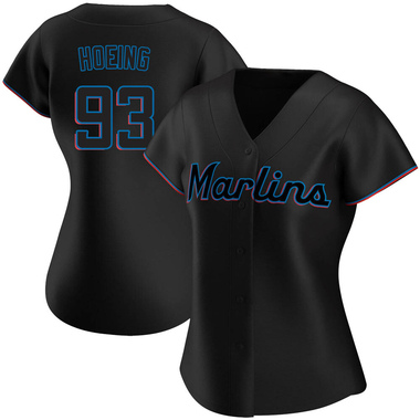 Black Bryan Hoeing Women's Miami Marlins Alternate Jersey - Replica Plus Size