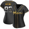 Black Golden Bryan Hoeing Women's Miami Marlins Alternate Jersey - Replica Plus Size