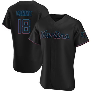 Black Griffin Conine Men's Miami Marlins Alternate Jersey - Authentic Big Tall