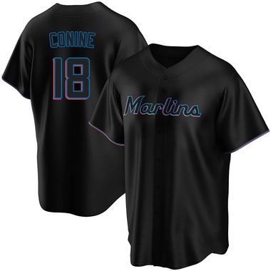 Black Griffin Conine Men's Miami Marlins Alternate Jersey - Replica Big Tall