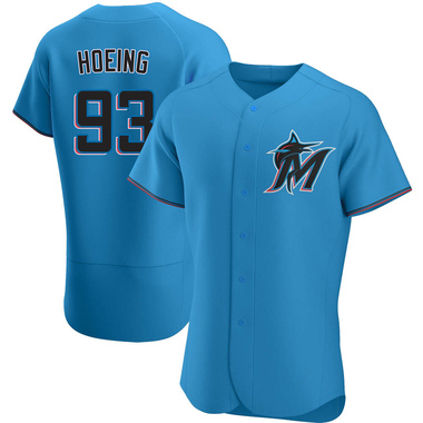 Blue Bryan Hoeing Men's Miami Marlins Alternate Jersey - Authentic Big Tall