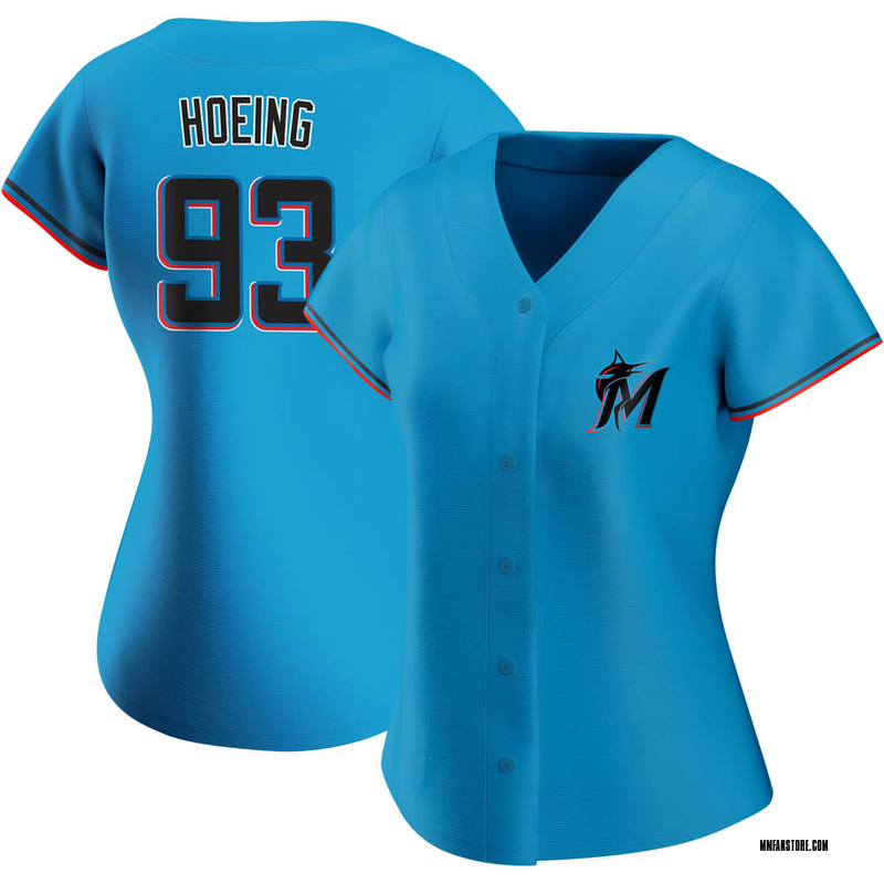 Blue Bryan Hoeing Women's Miami Marlins Alternate Jersey - Authentic Plus Size