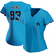 Blue Bryan Hoeing Women's Miami Marlins Alternate Jersey - Replica Plus Size