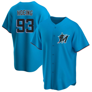 Blue Bryan Hoeing Youth Miami Marlins Alternate Jersey - Replica